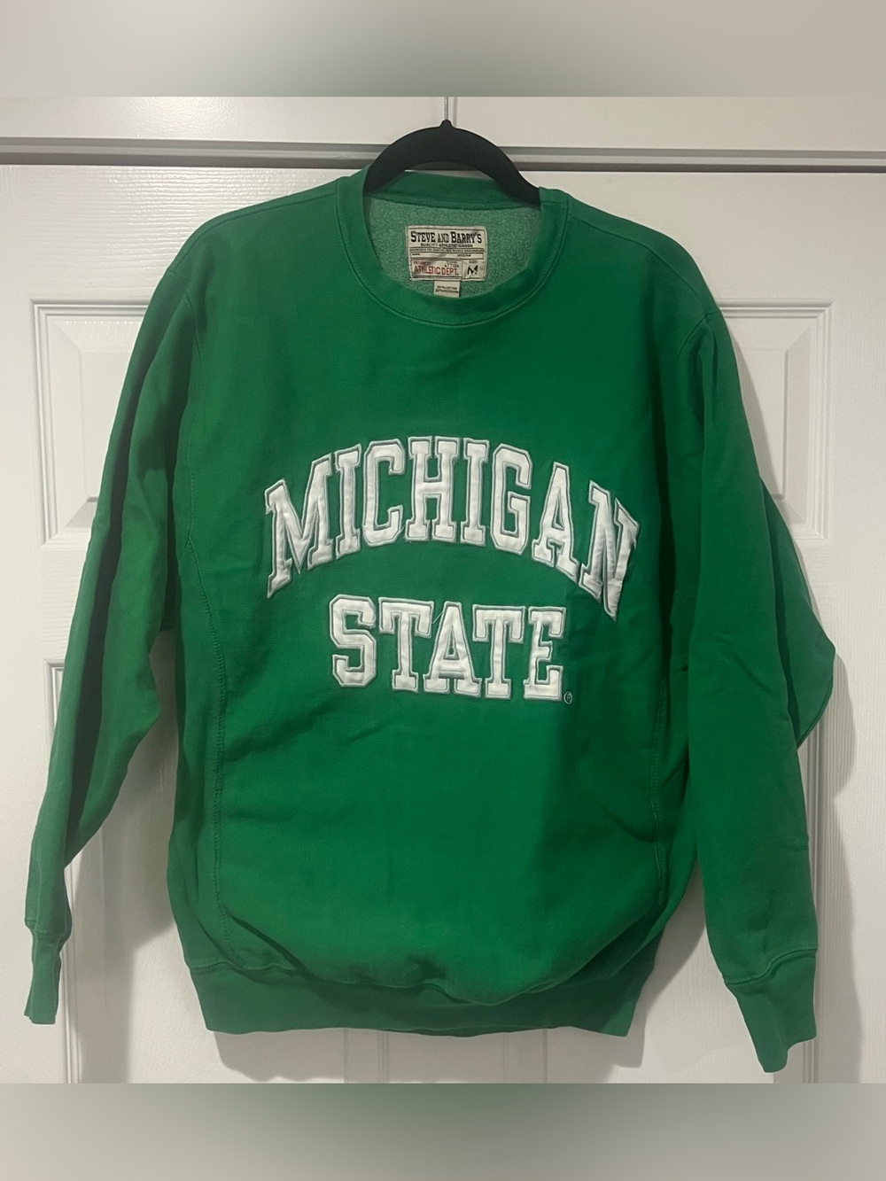 Steve & Barry's Green Michigan State Crewneck Sweatshirt